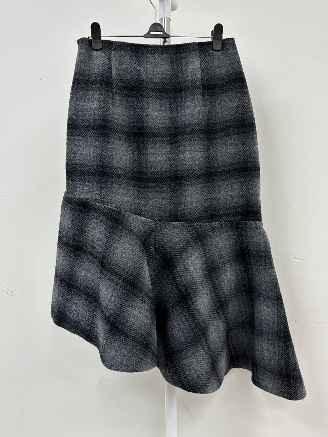 빈티지 차콜 체크 스커트 상품이미지5