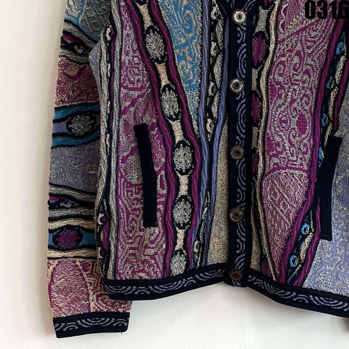 쿠지 케이블 니트 가디건 SS 0316 상품이미지3