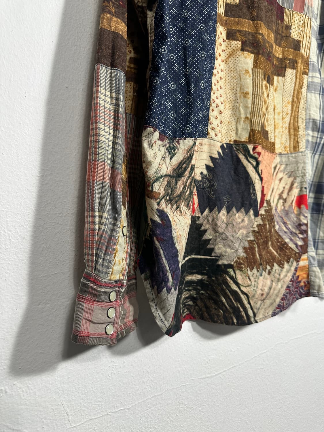 랄프로렌 데님앤서플라이 패치워크 셔츠 L 상품이미지4