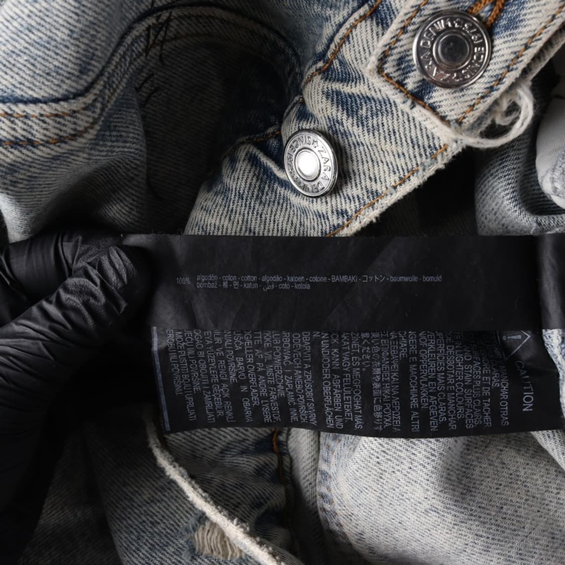 ZARA 빈티지 워싱 그래피티 데님 자켓 L 상품이미지6