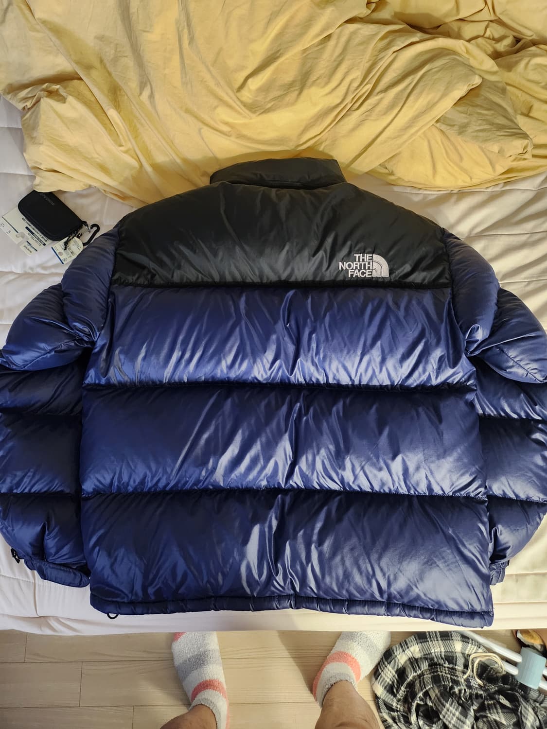 노스페이스 눕시 700 패딩 네이비 105 A급 상품이미지3
