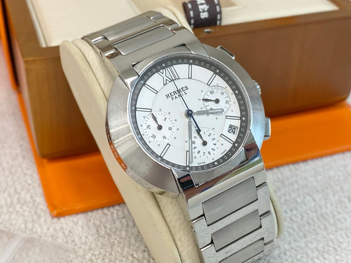 에르메스 노마드 NO1.910 남성용 쿼츠 39mm 화이트 펜더 다이얼 상품이미지4