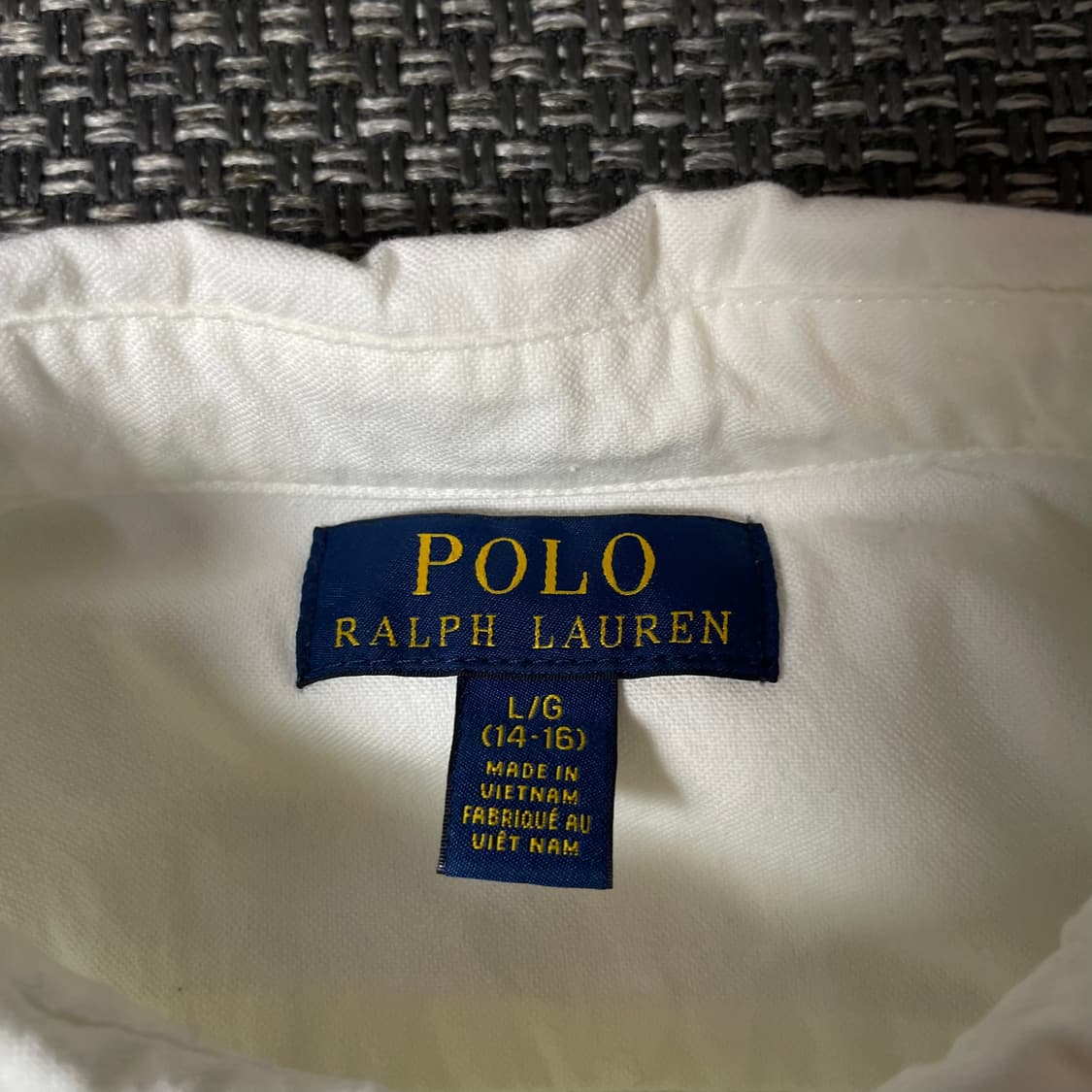 폴로랄프로렌 화이트 옥스포드 긴팔 셔츠 L(14-16) 상품이미지4