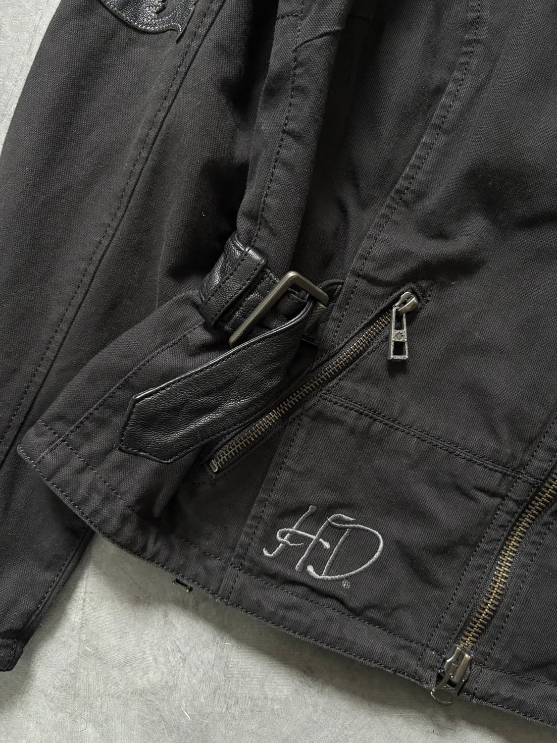 Harley Davidson 할리데이비슨 블랙 캔버스 라이딩 자켓 상품이미지6