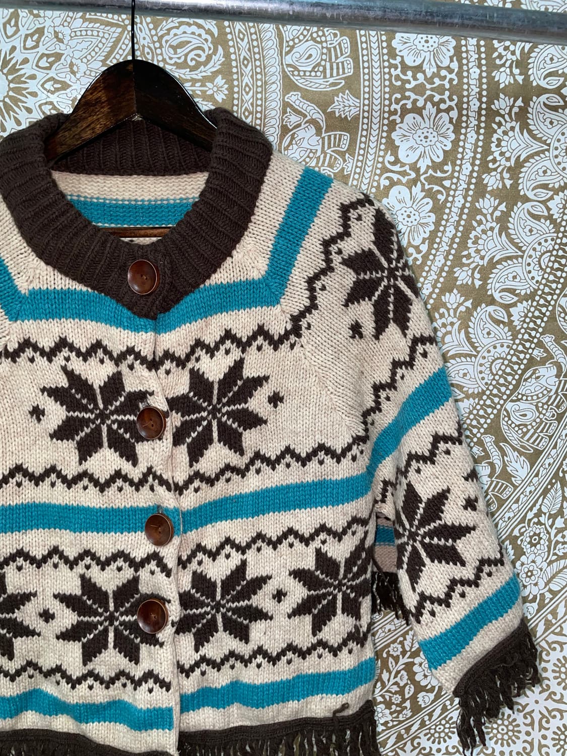 빈티지 에스닉 니트 판쵸 가디건  상품이미지4