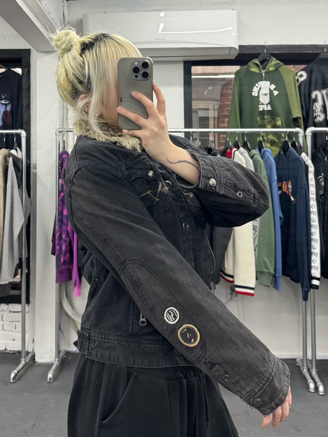 VTG Y2K 쉐르파 데님자켓 상품이미지3