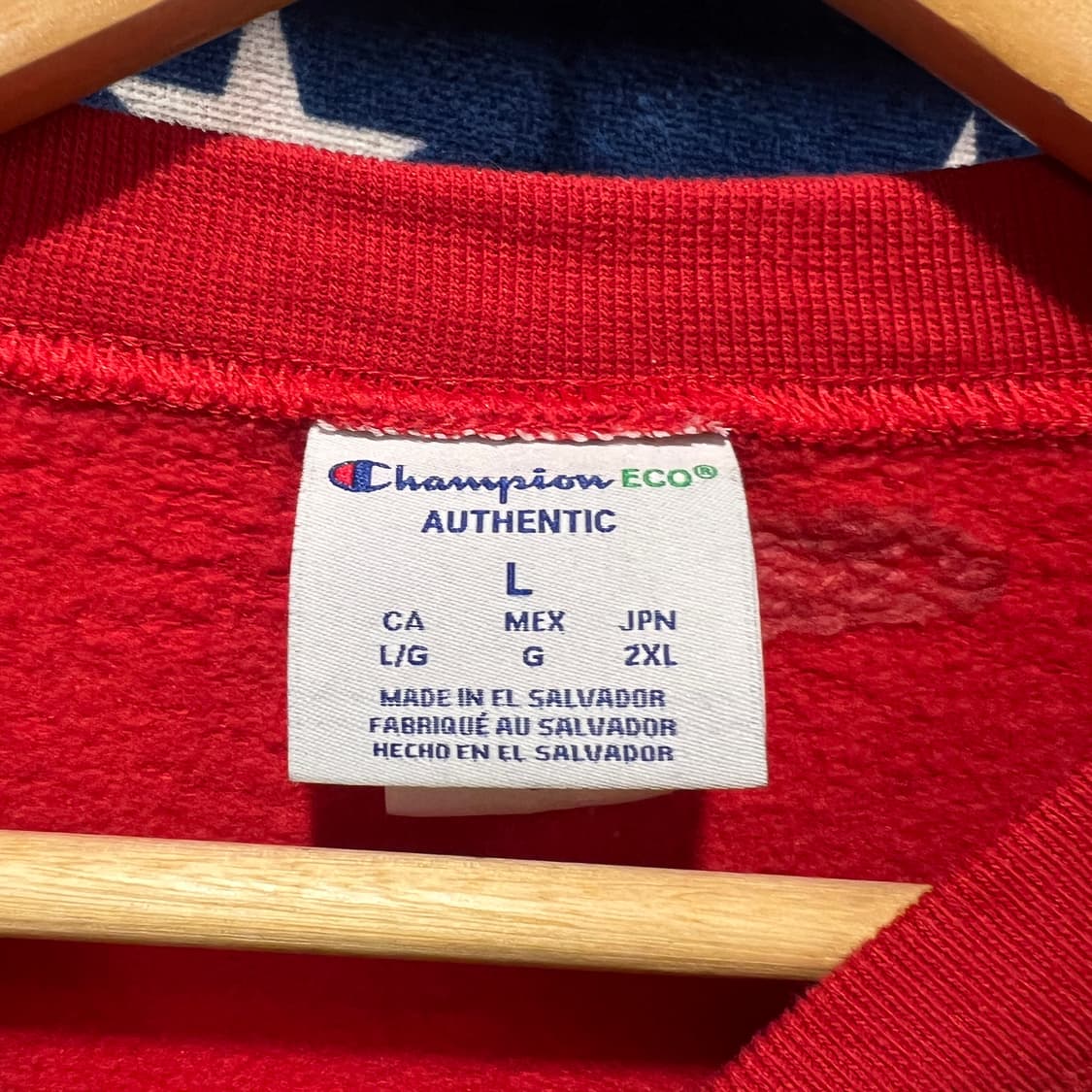 챔피온 맨투맨 레드 상품이미지3