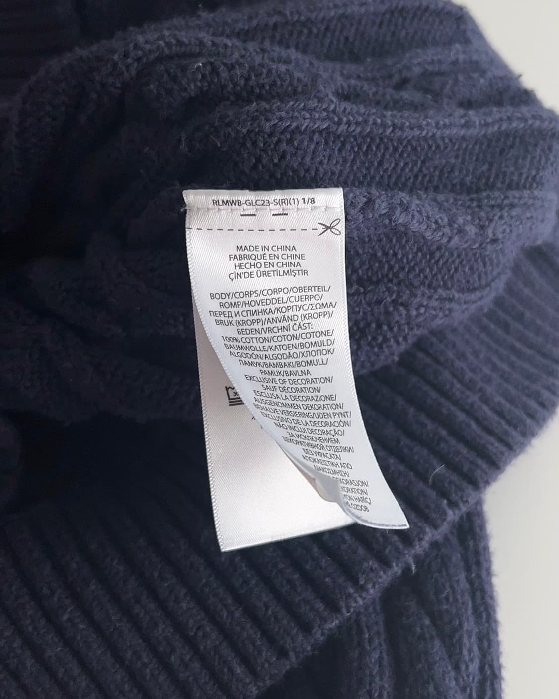 폴로 랄프로렌 네이비 케이블 니트 스웨터 m  상품이미지5