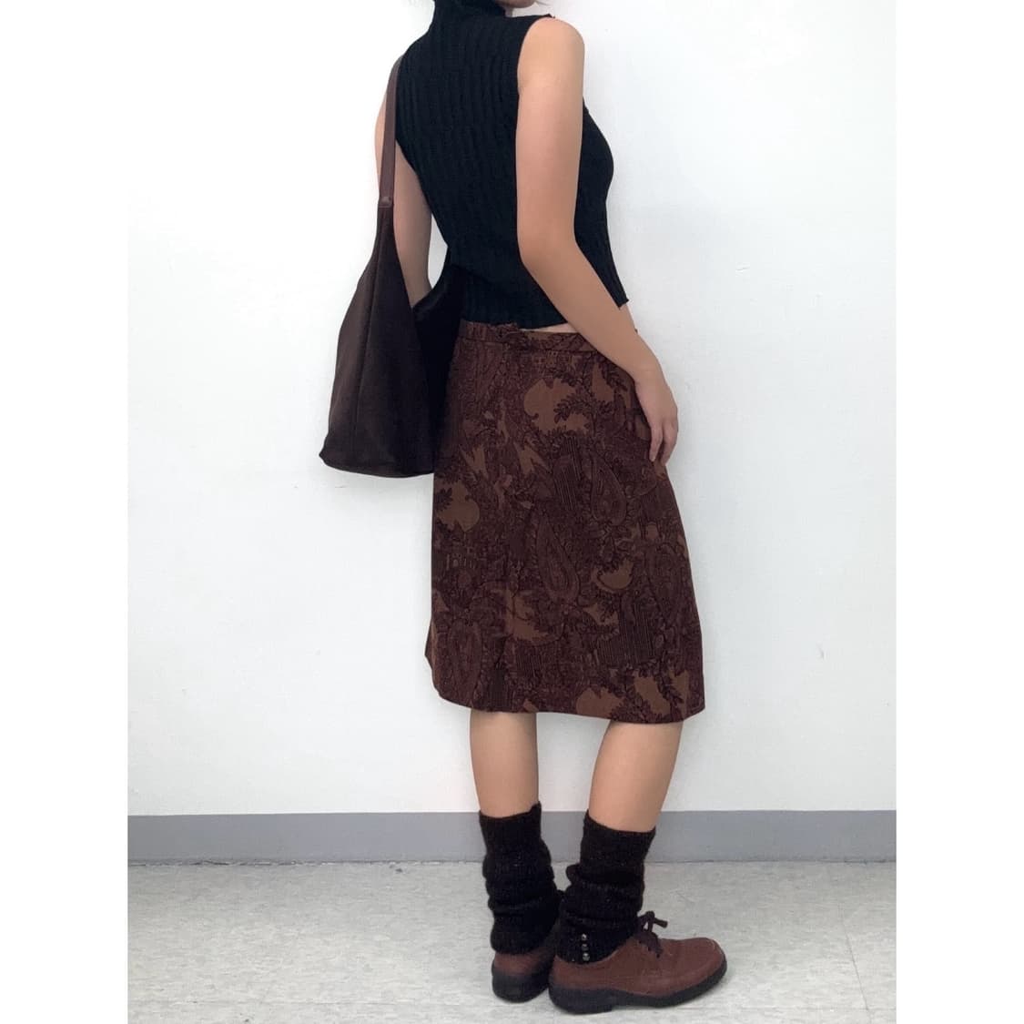 빈티지 블랙 터틀넥 폴라 슬리브리스 상품이미지2