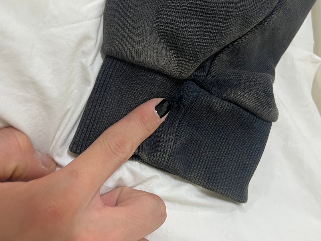 엔타이어스튜디오 풀집업 후드 워시드 블랙 L 상품이미지2