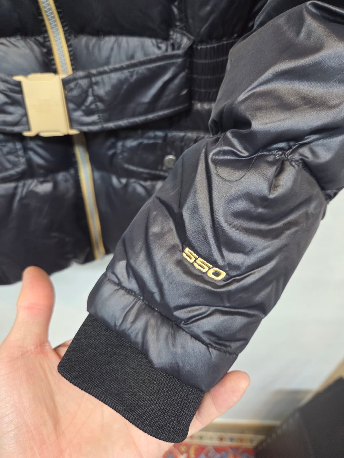 노스페이스 해외판 주니어 골드로고 벨티드 550패딩 14 16 성인 s 상품이미지4