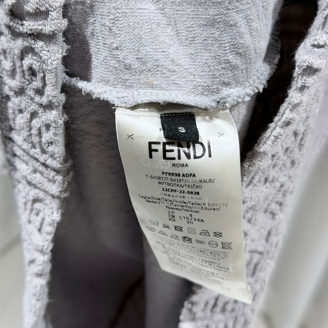 (S/S,46) / 펜디 X 마크 제이콥스 파일 그레이 반팔 반바지 셋업 상품이미지5