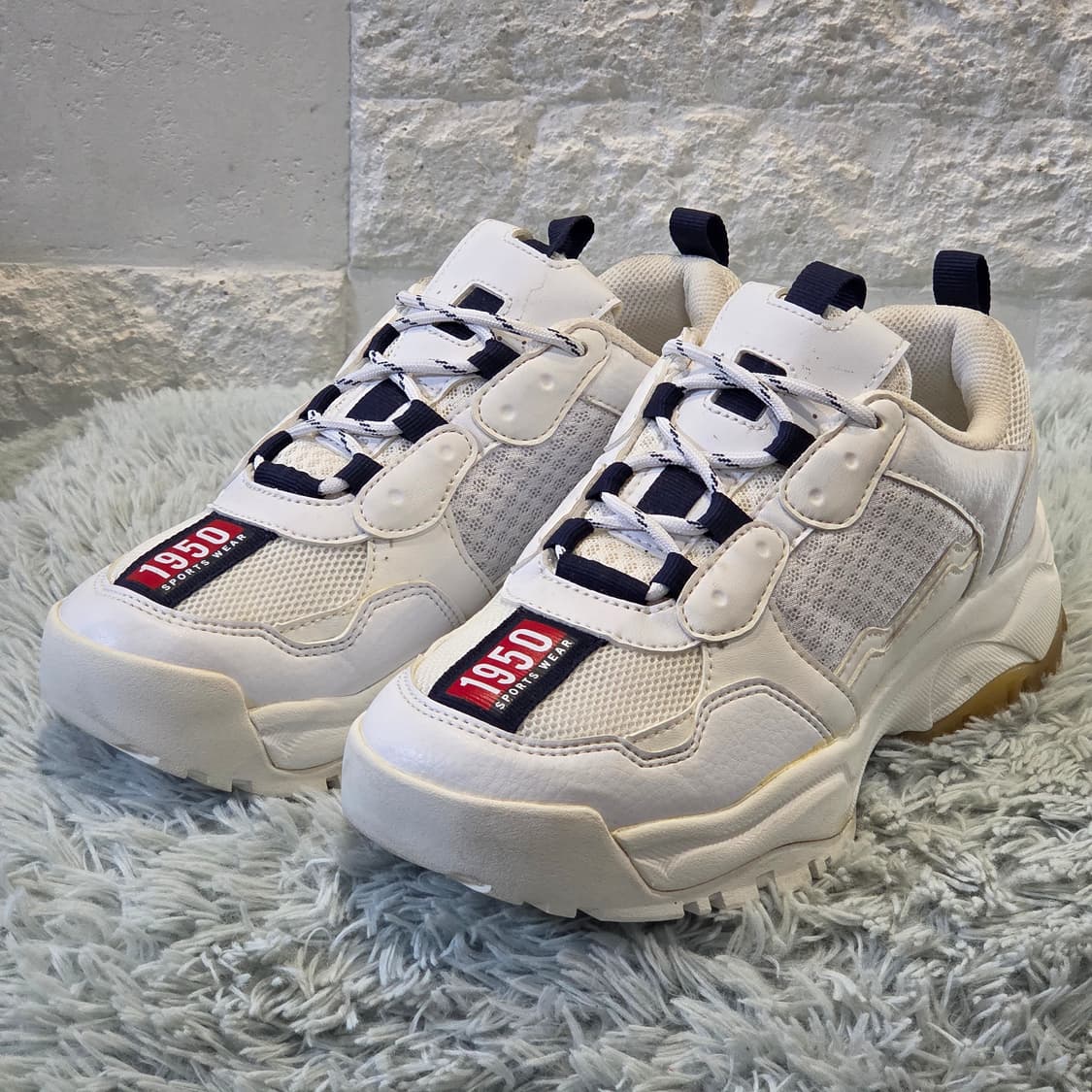 1a-14:헤드 1950 청키 화이트 스니커즈(235)-거의새거 상품이미지1