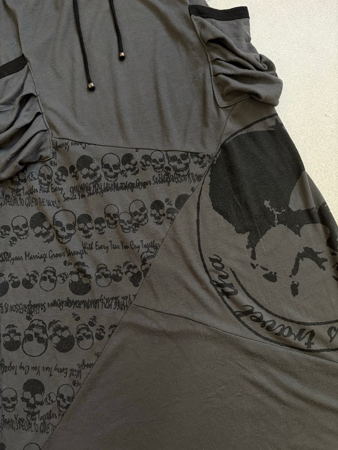 펑크 프린틴 카고 롱스커트 상품이미지3