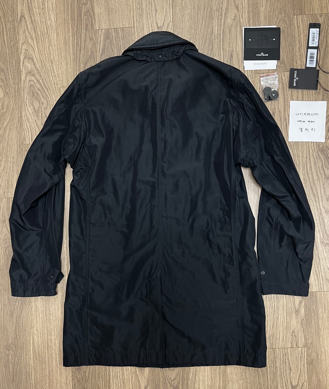 [L] 스톤아일랜드 MICRO REPS 하프 코트 자켓 블랙 상품이미지8