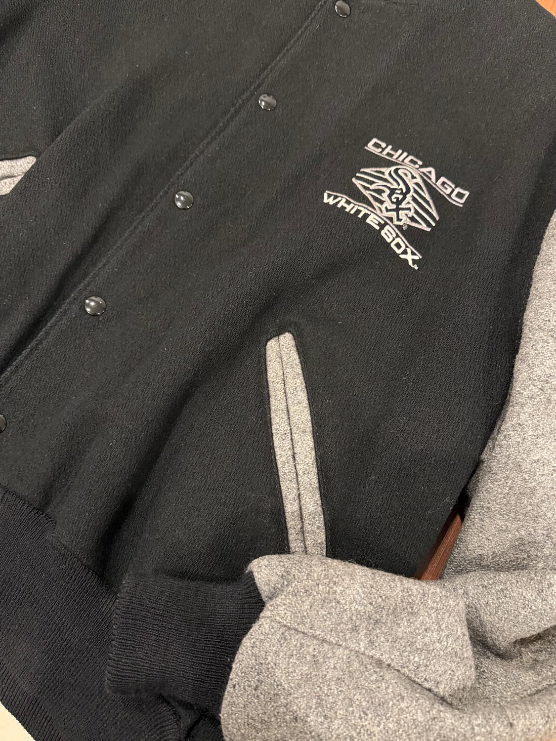 90s Delong MLB 화이트 삭스 울 바시티 자켓 (USA) 상품이미지7