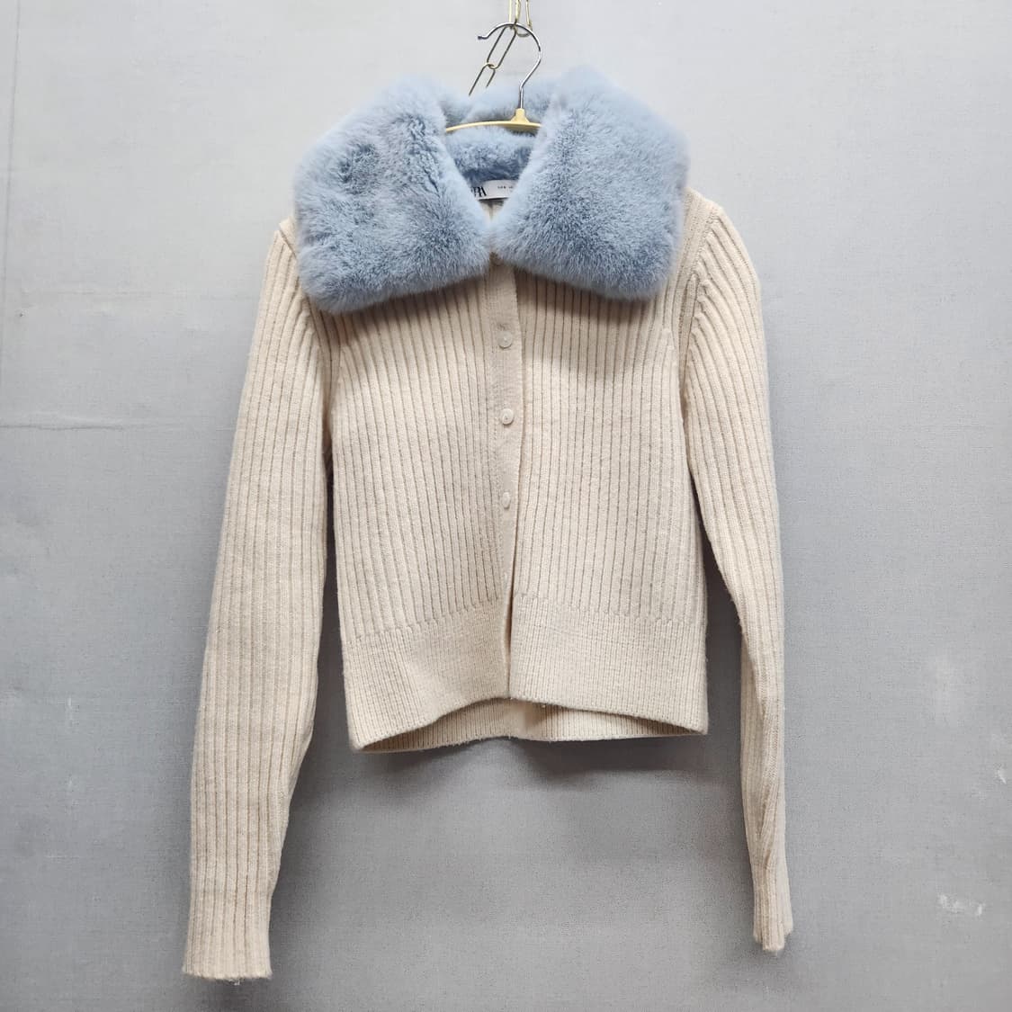 자라ZARA 퍼카라 골지 니트 크롭가디건 S(S) 상품이미지1