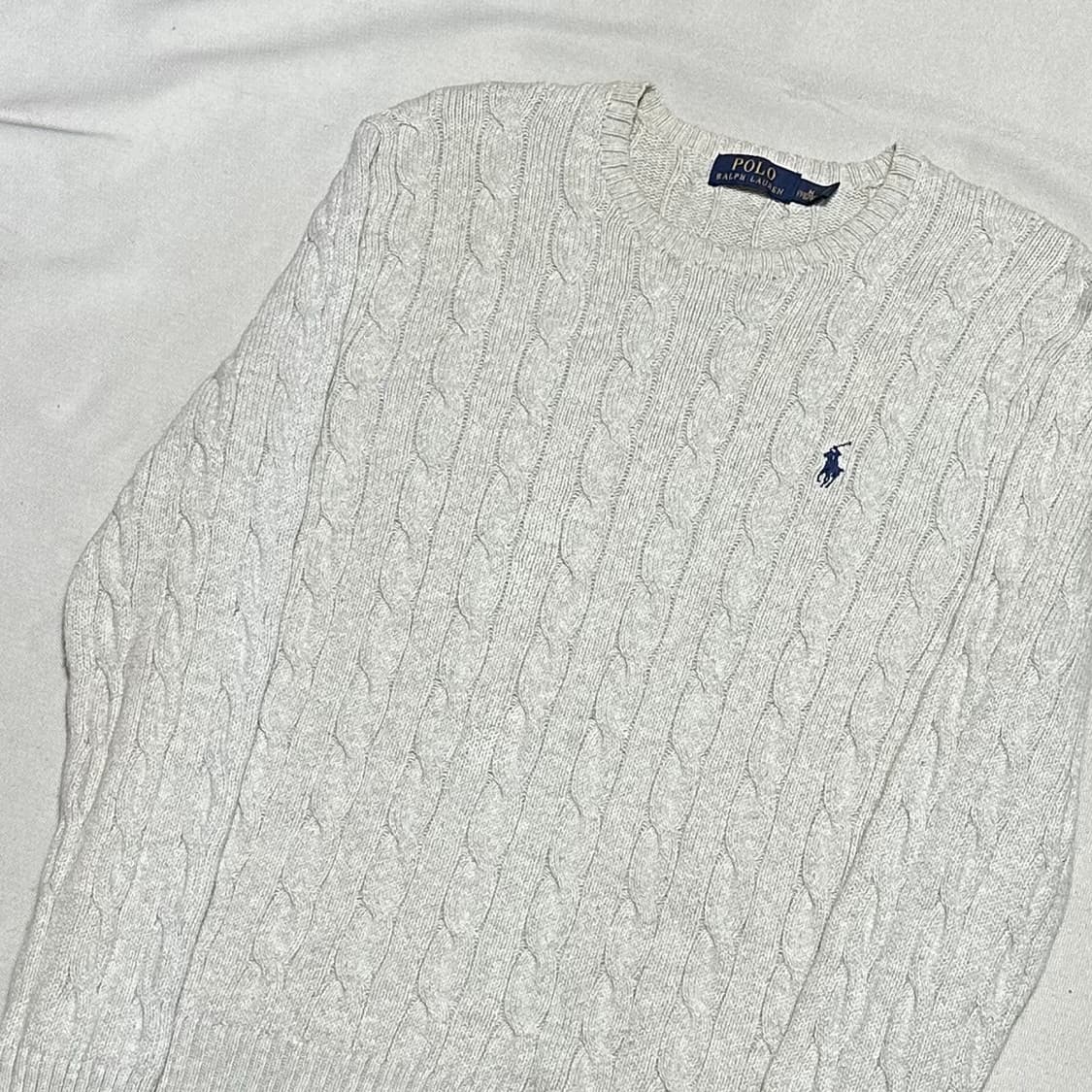M 폴로랄프로렌 오트밀 케이블 니트  상품이미지1