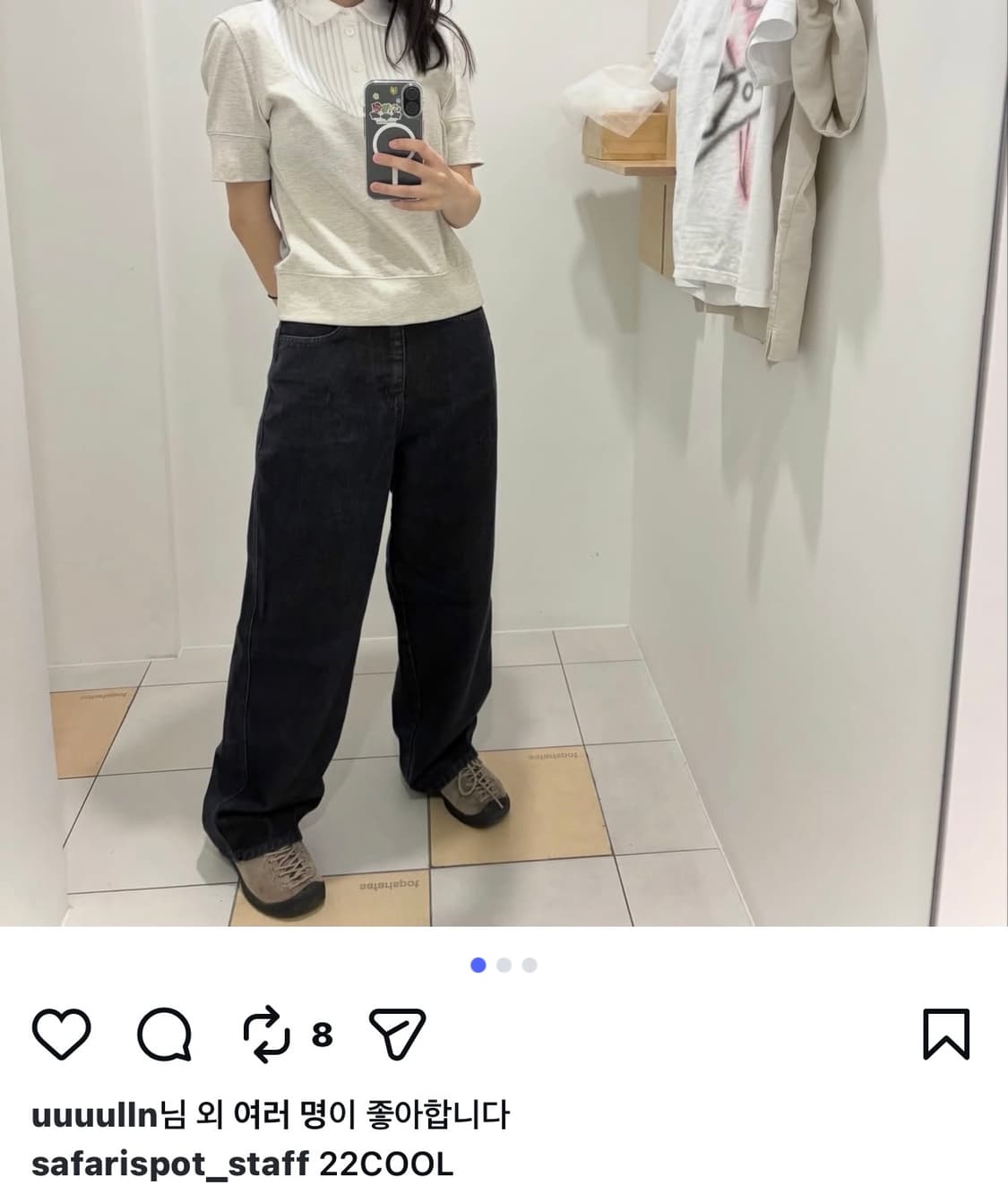사파리스팟 1/2 레이어드 셔츠 하프 티 상품이미지3