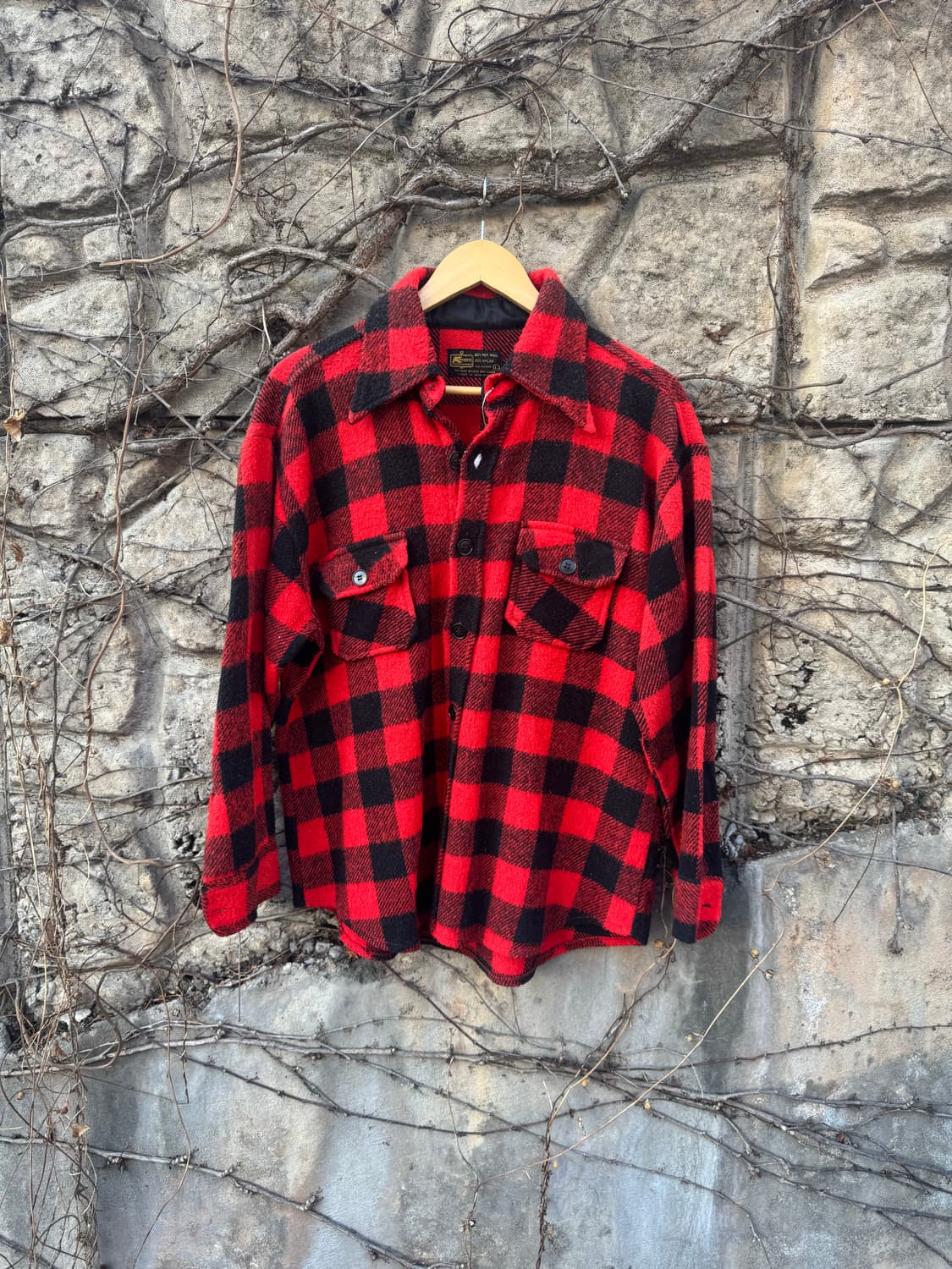 70s k-mart 케이마트 빈티지 플란넬 버팔로 체크 셔츠 상품이미지1