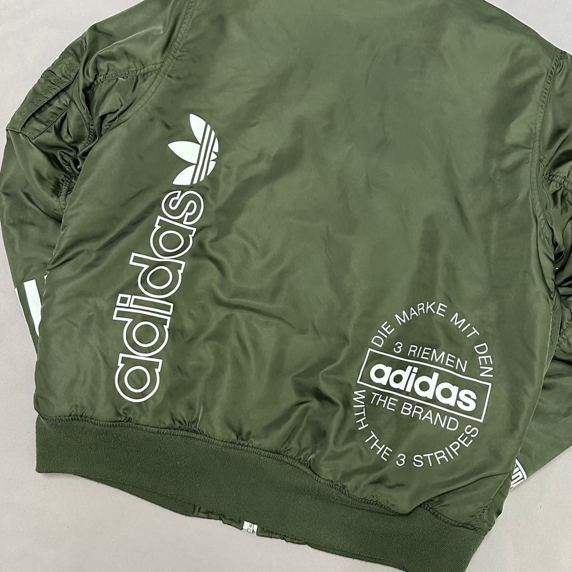 아디다스 빈티지 카키 누빔 항공점퍼 105 상품이미지10