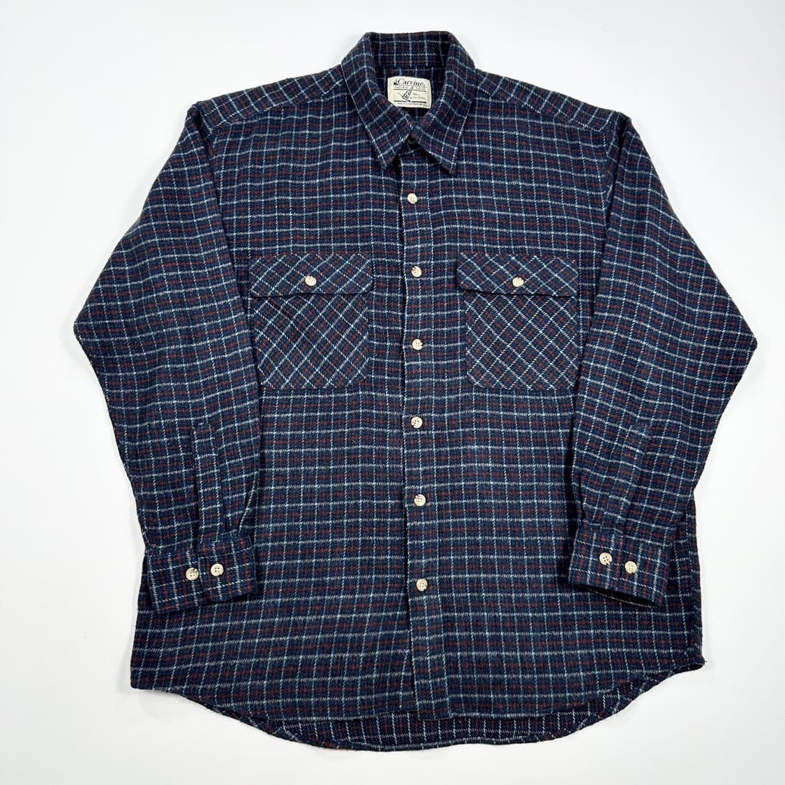 VTG 빈티지 재팬 포켓 울 체크셔츠 (XXL) 상품이미지2