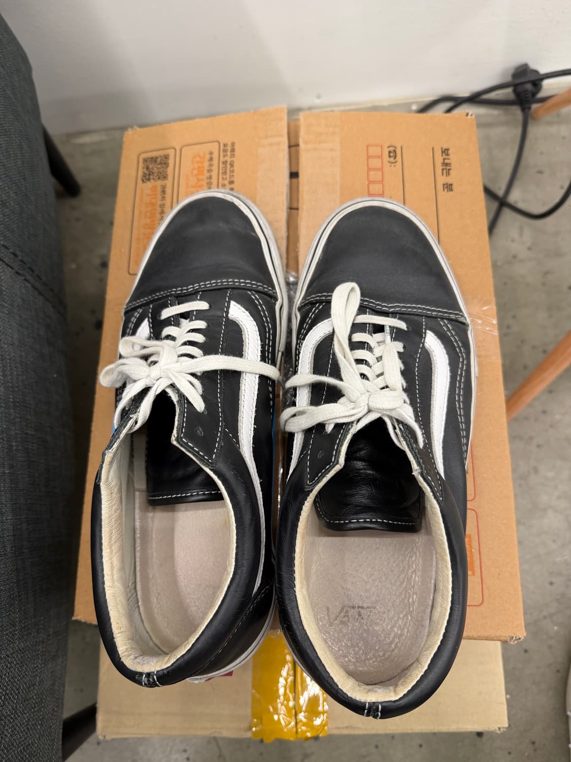 반스 올드스쿨 레더 볼트 og 265 (지디반스 레드탭) 상품이미지1