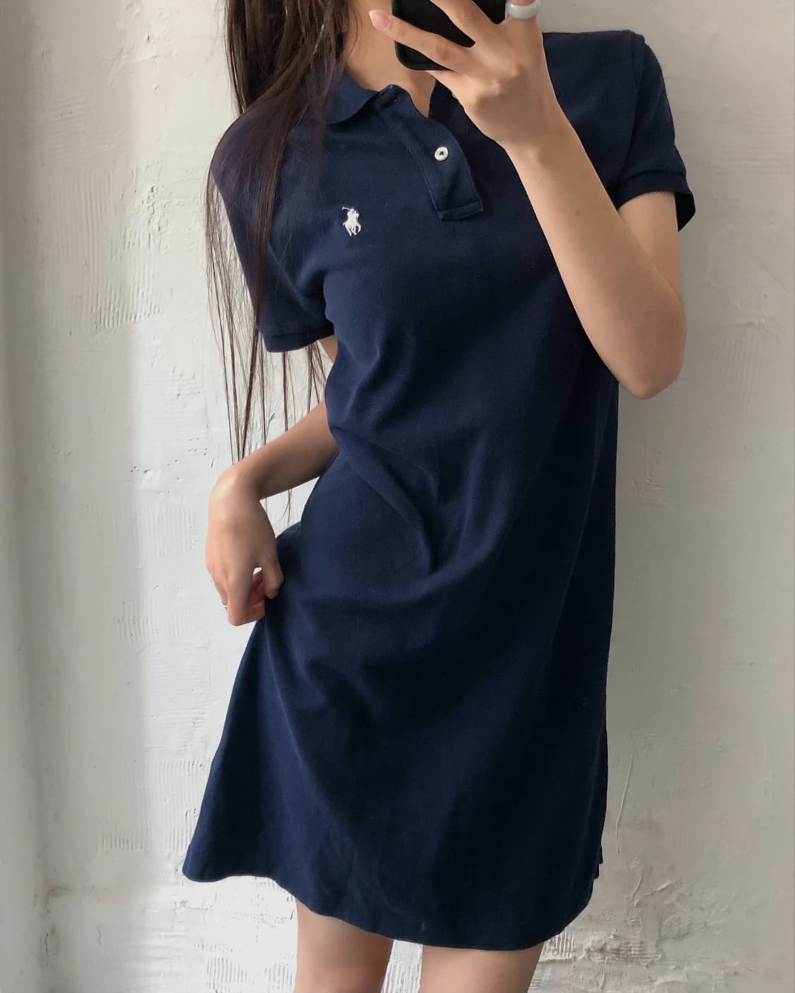 Polo 폴로 랄프로렌 신형라벨 우먼 네이비컬러 PK 원피스 상품이미지5