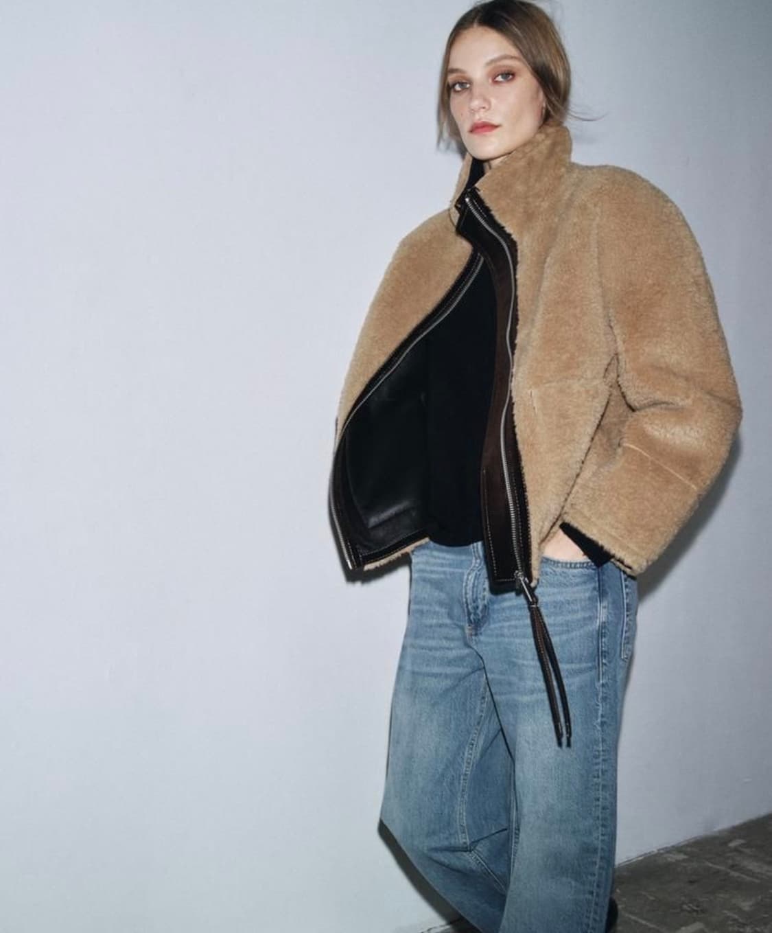 양면 페이크 시어링 자켓 상품이미지1