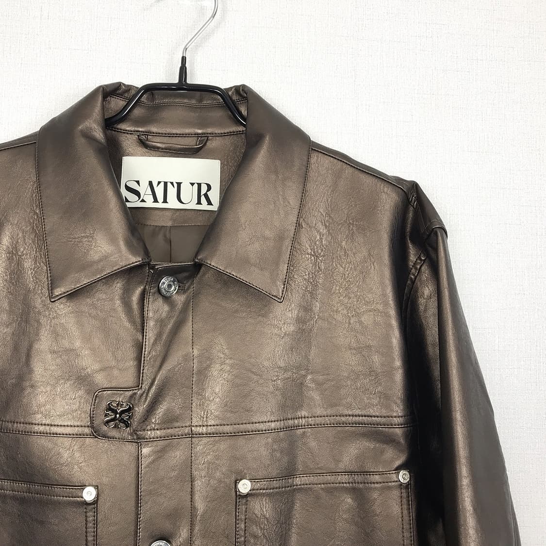 세터 SATUR 심볼 레더 가죽 자켓 남성100 상품이미지5