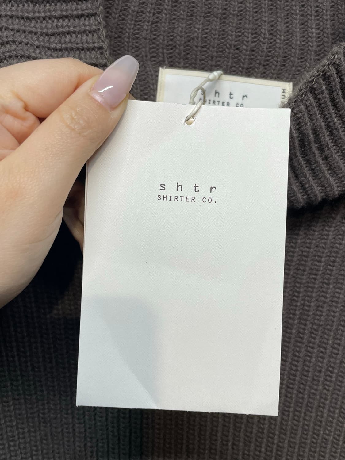 셔터 골지 하이넥 니트 브라운 상품이미지7