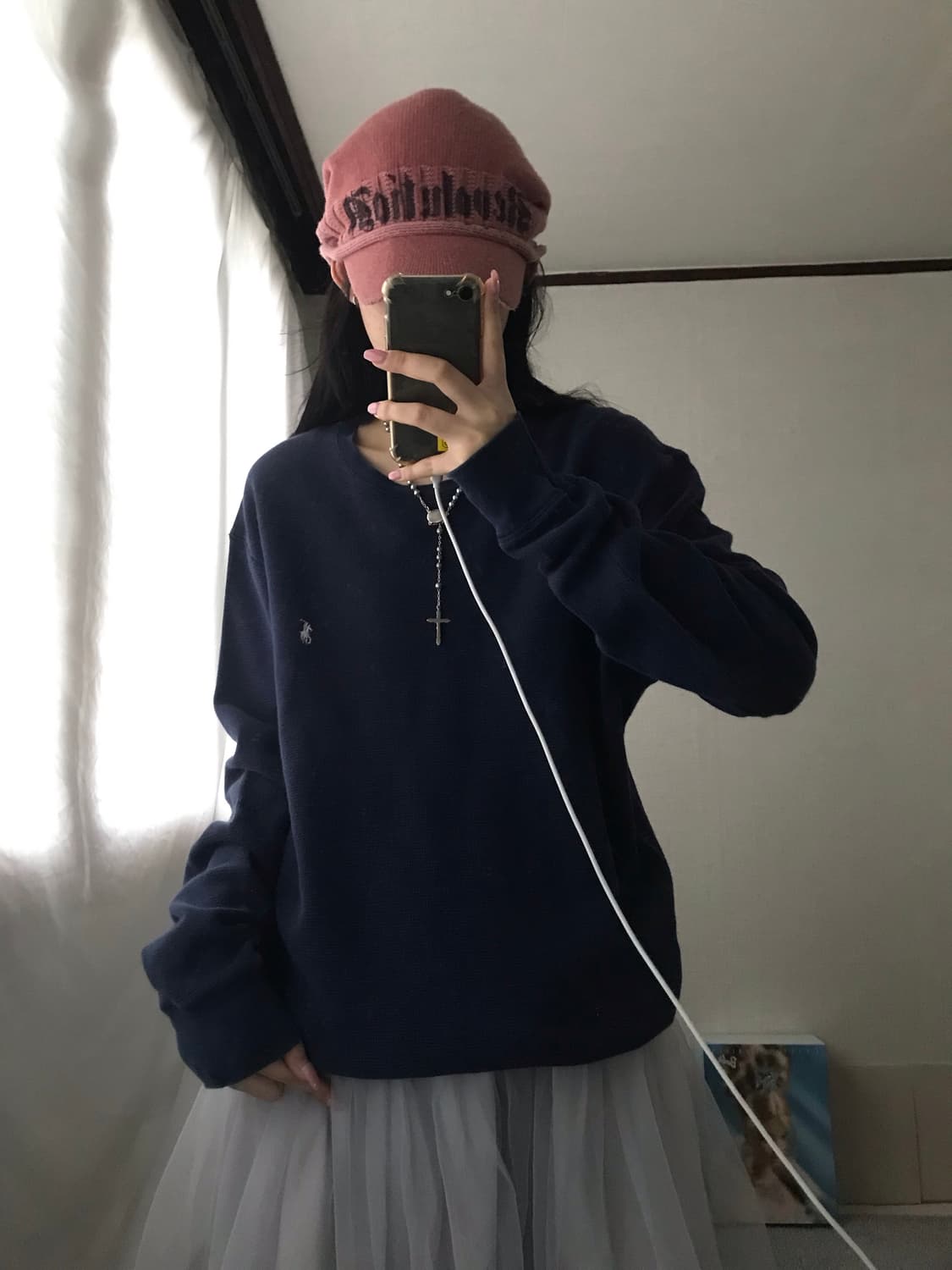 폴로 네이비 와플 롱슬리브 상품이미지5