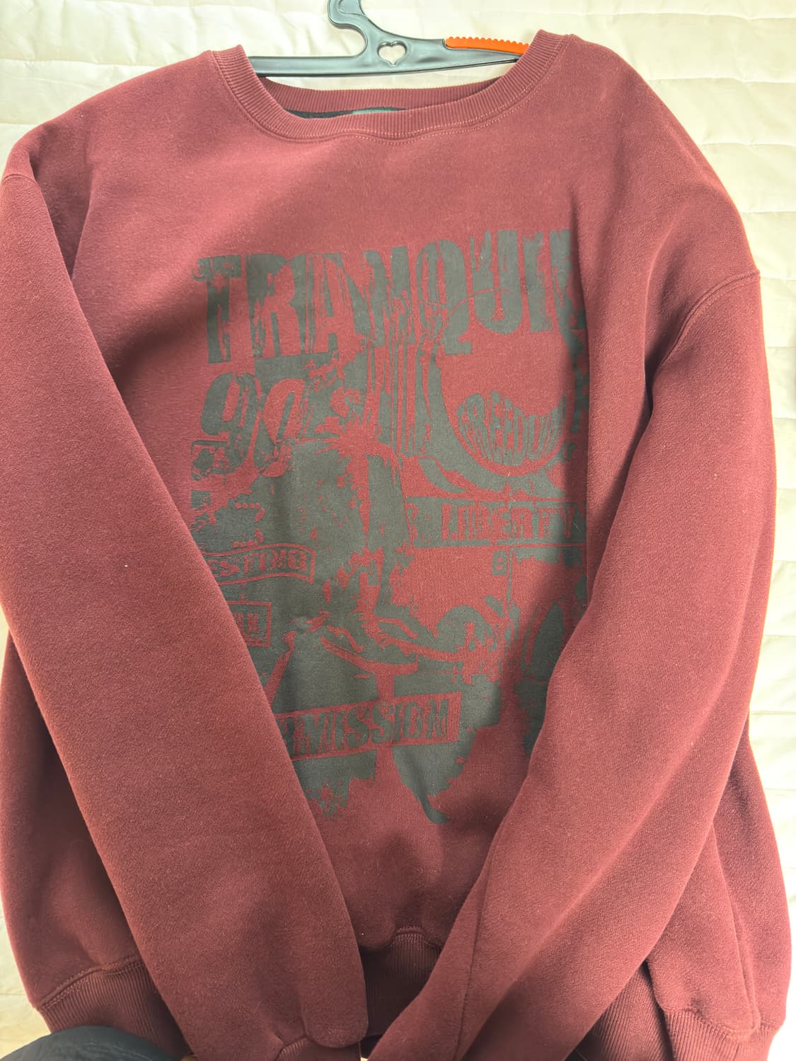 유토피아 스웨트셔츠 - 버건디 상품이미지2