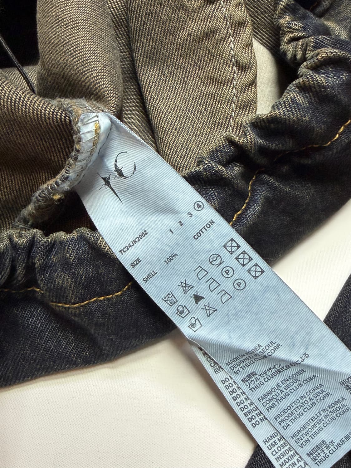 떠그클럽 데님 후드 자켓 (새상품) 상품이미지8