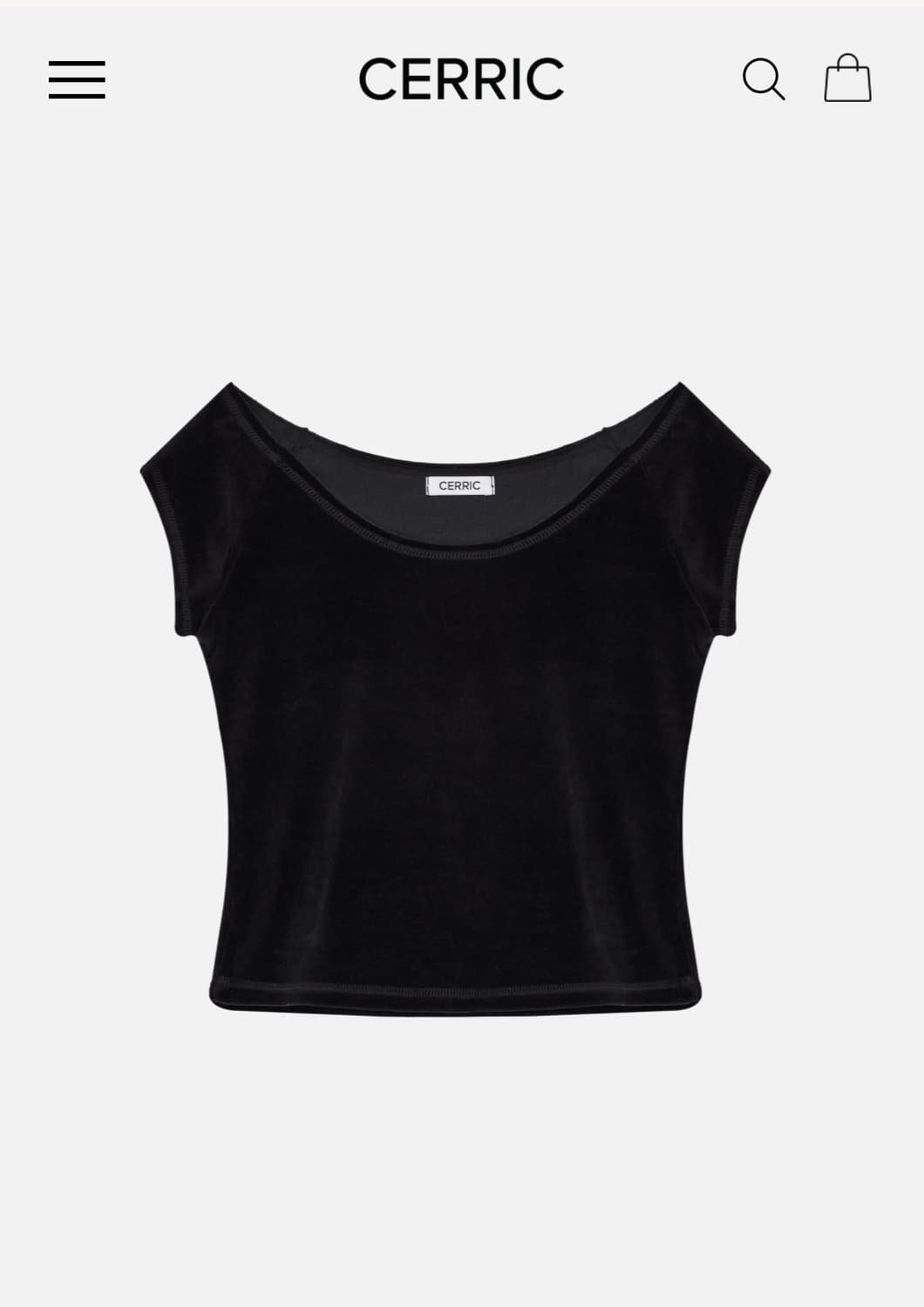 cerric velvet top, black 상품이미지2