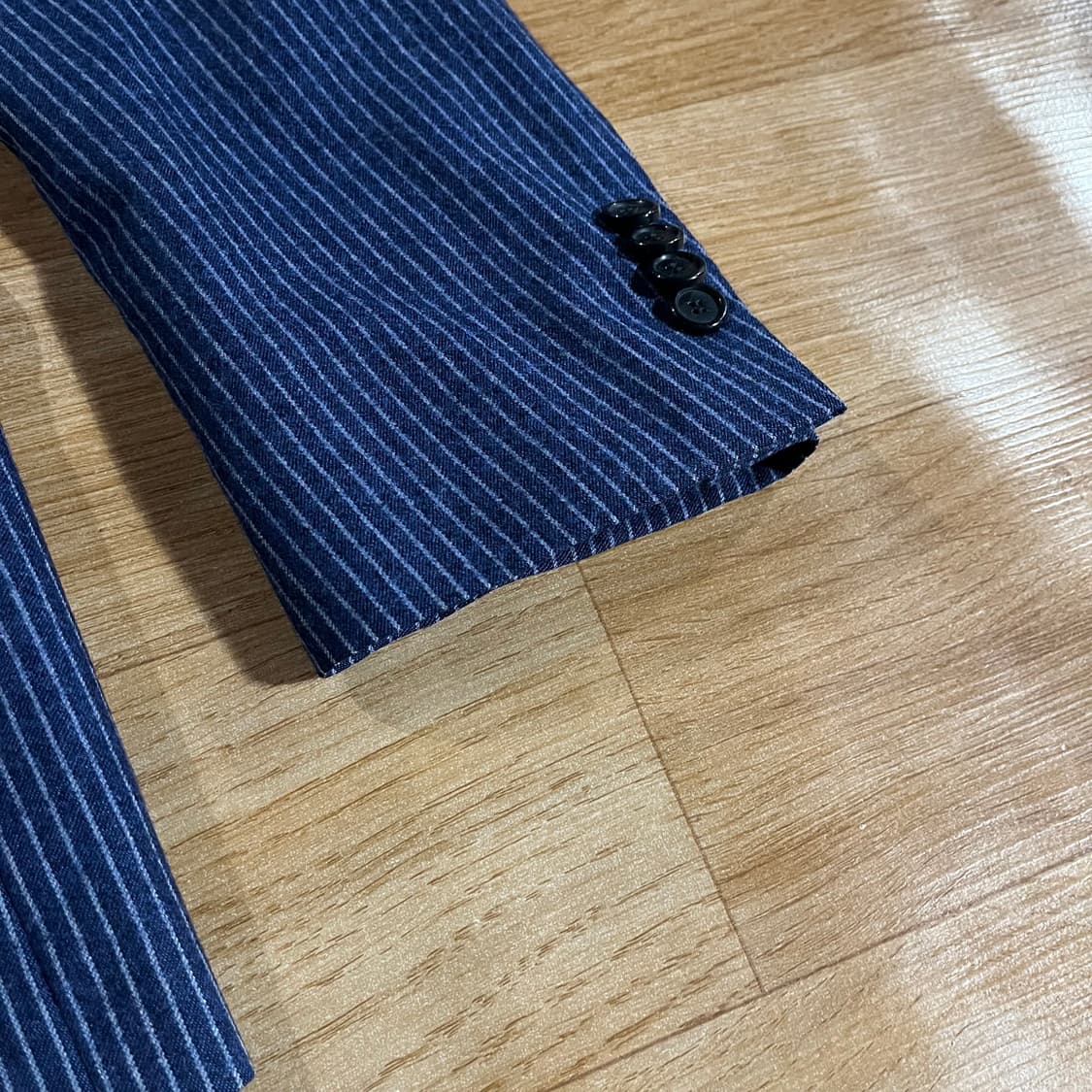 [100] 맨온더분 스트라이프 울자켓 상품이미지4