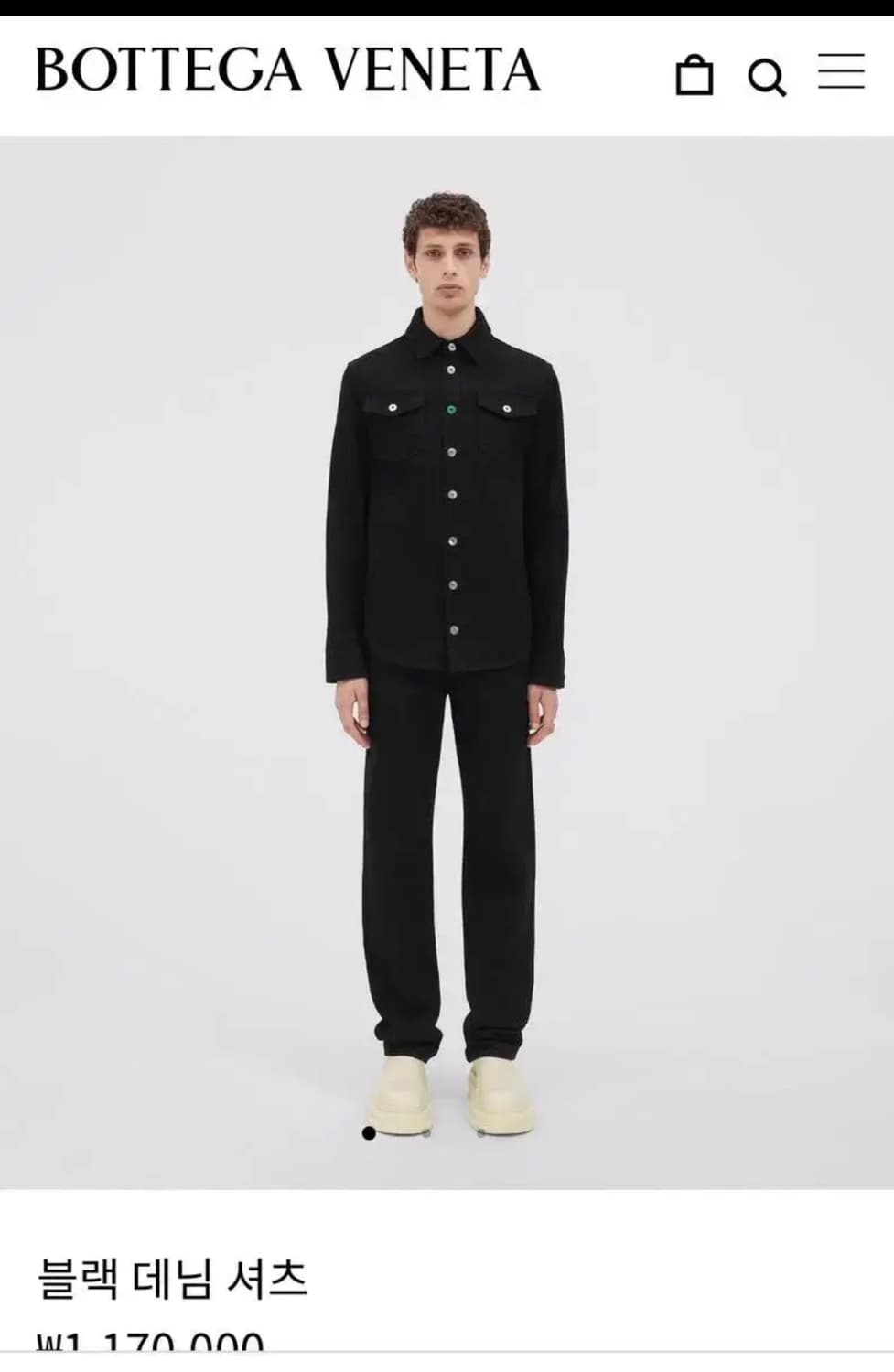 보테가 베네타 블랙 데님셔츠자켓 상품이미지2