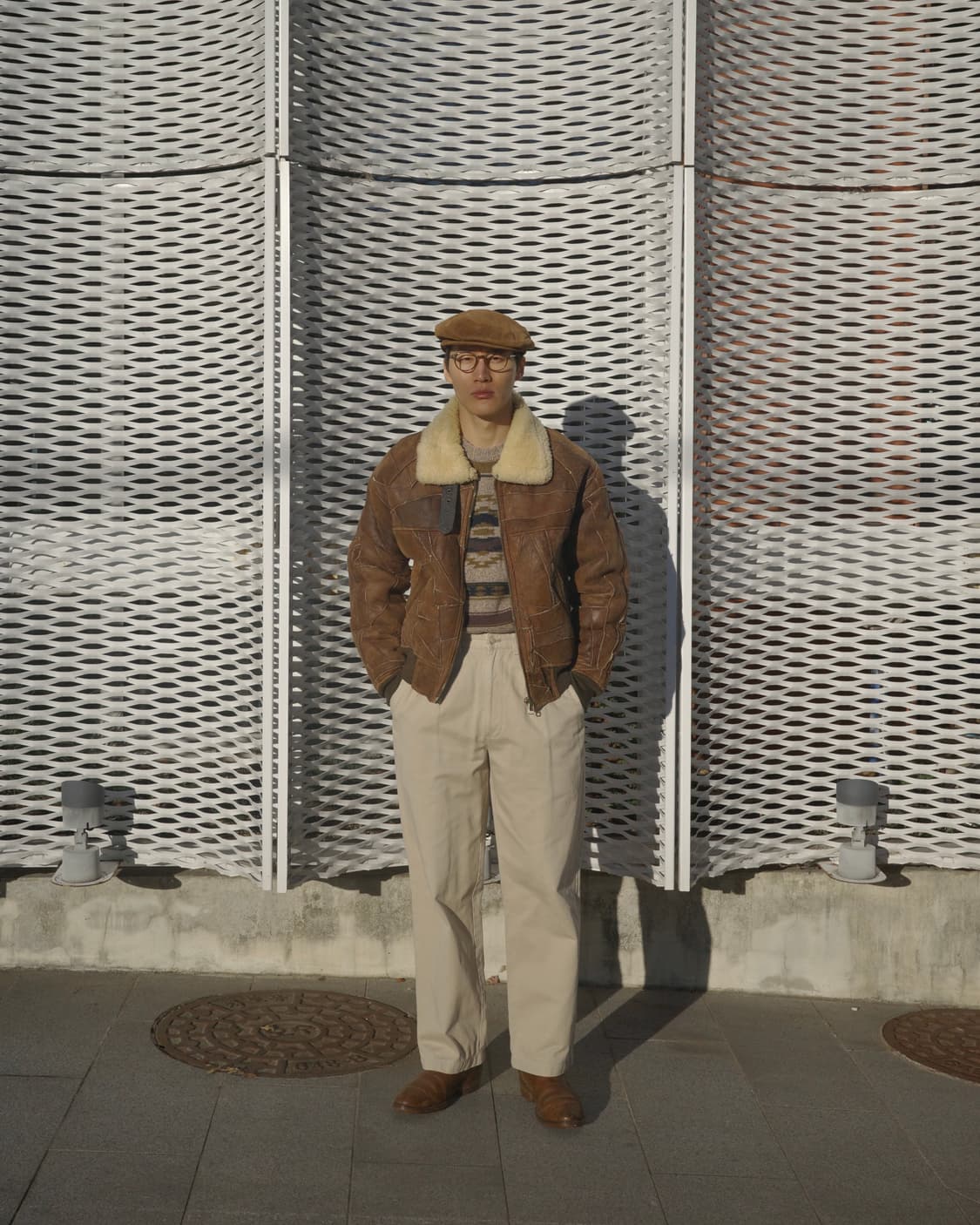 빈티지 패치워크 b-6 시어링 무통 자켓 상품이미지7