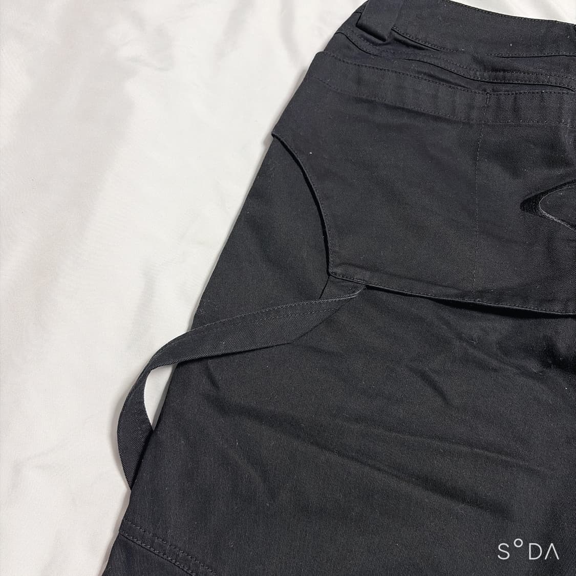 미스치프 에이프런 포켓 워크 팬츠 블랙 S 상품이미지8