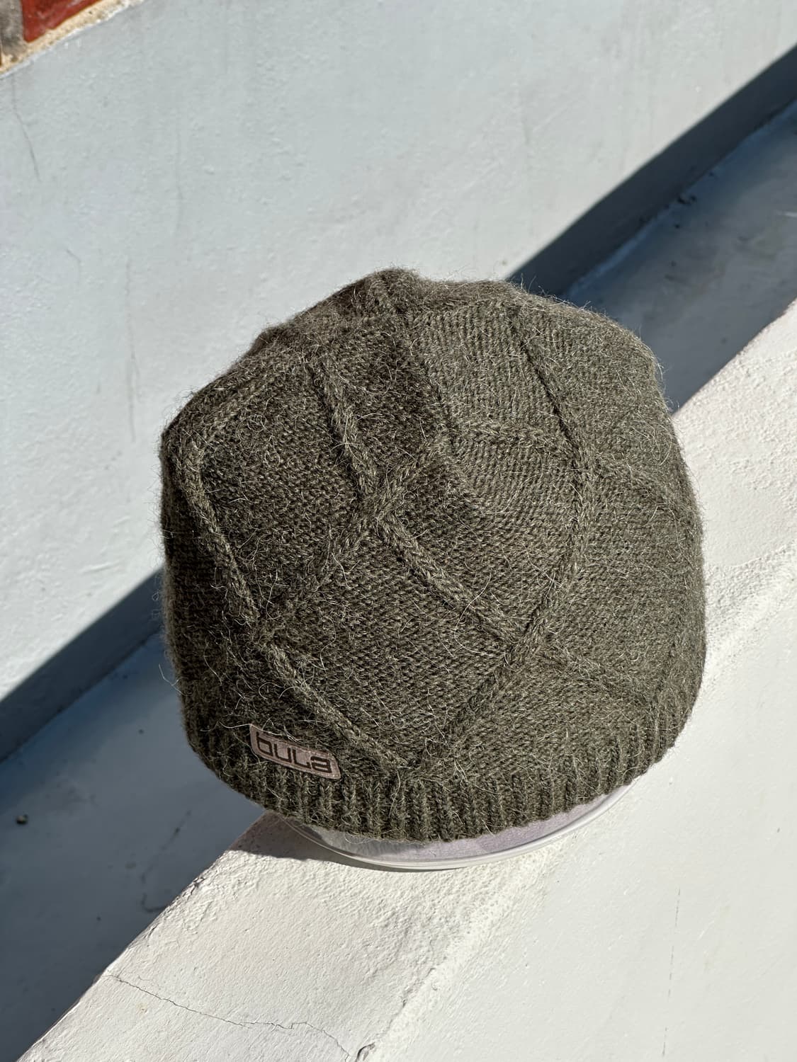 [F] 빈티지 케이블 짜임 카키 비니 모자 Canada 상품이미지2