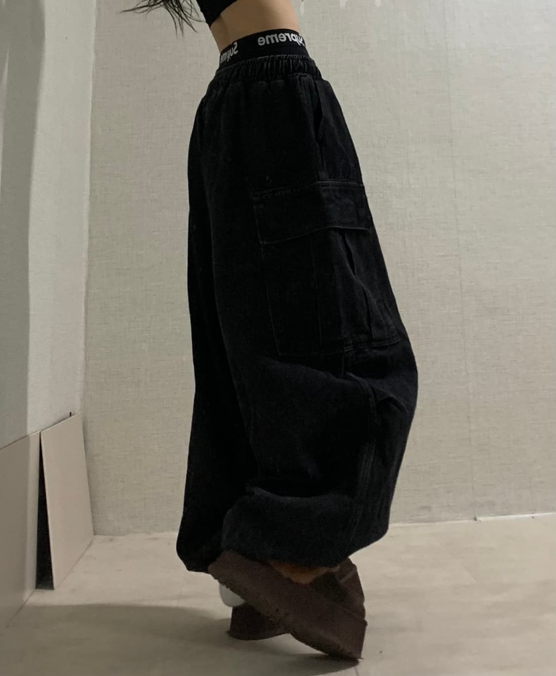 black denim cargo pants 상품이미지5
