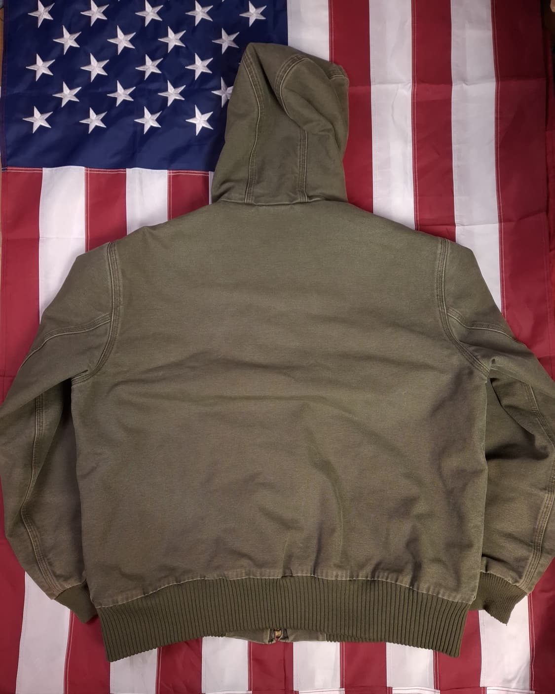 오리지날 구형 칼하트 J-130 모스그린 덕액티브 후드자켓 상품이미지10