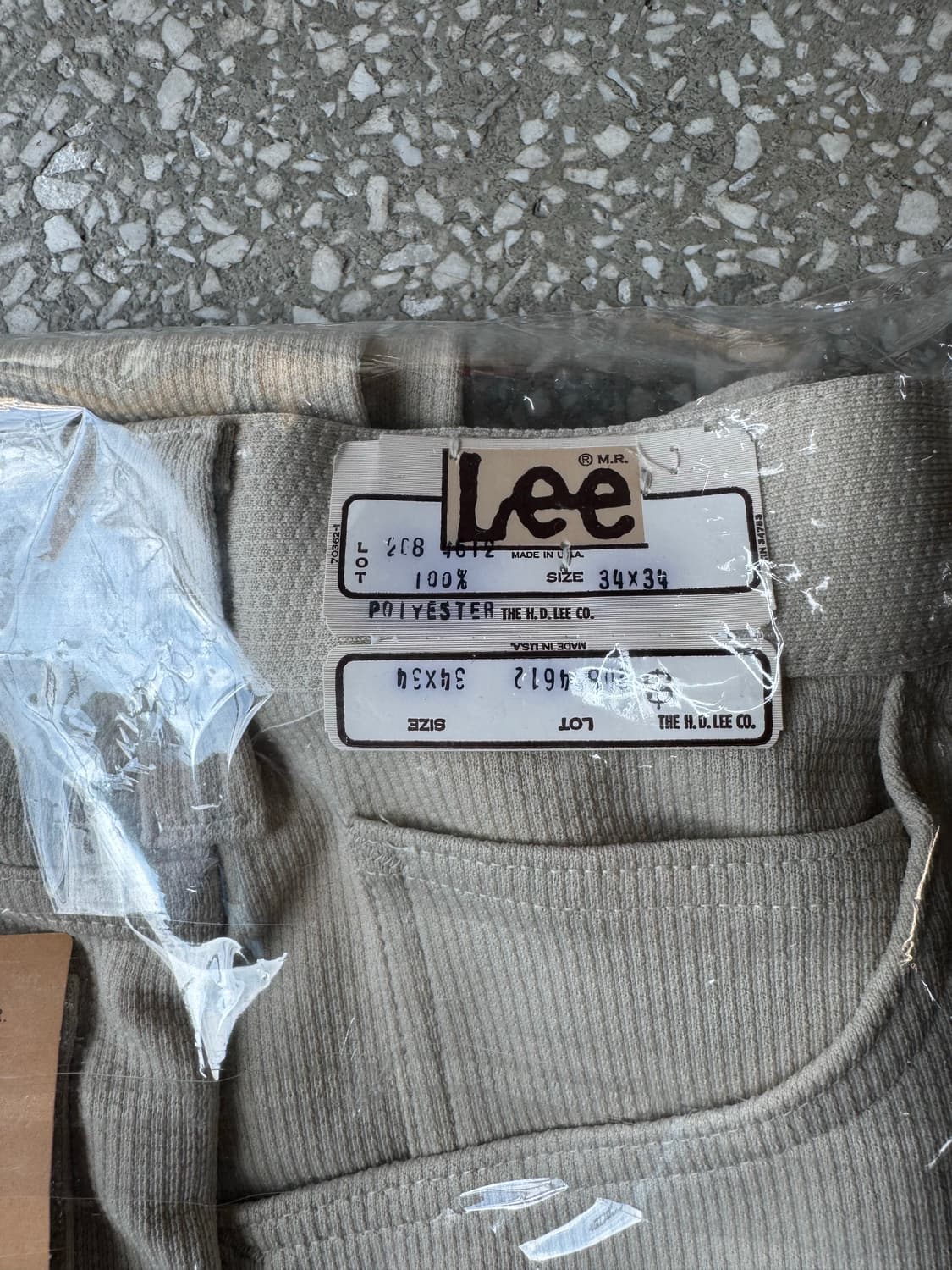 70s lee 빈티지 폴리원단 플레어 부츠컷 팬츠 데드스탁 34/34 상품이미지2