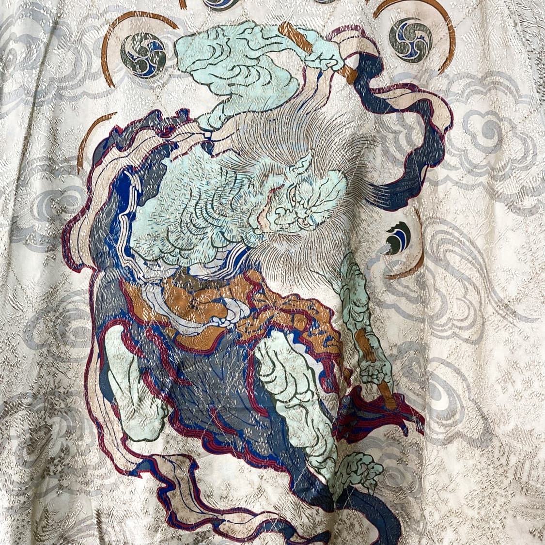 제패니즈 오니 자수 리버시블 사틴 스카쟌 상품이미지9