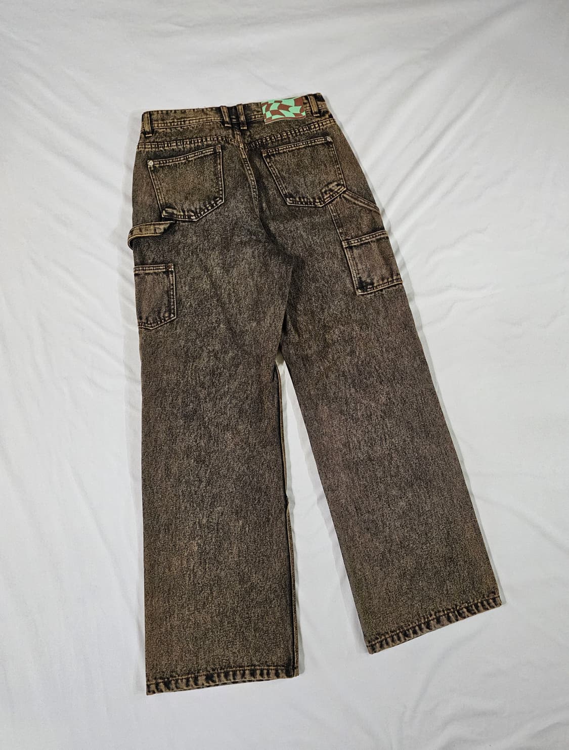 [28] 앤더슨벨 오버 다이 바우하우스 패치 데님 진 팬츠 바지 상품이미지8