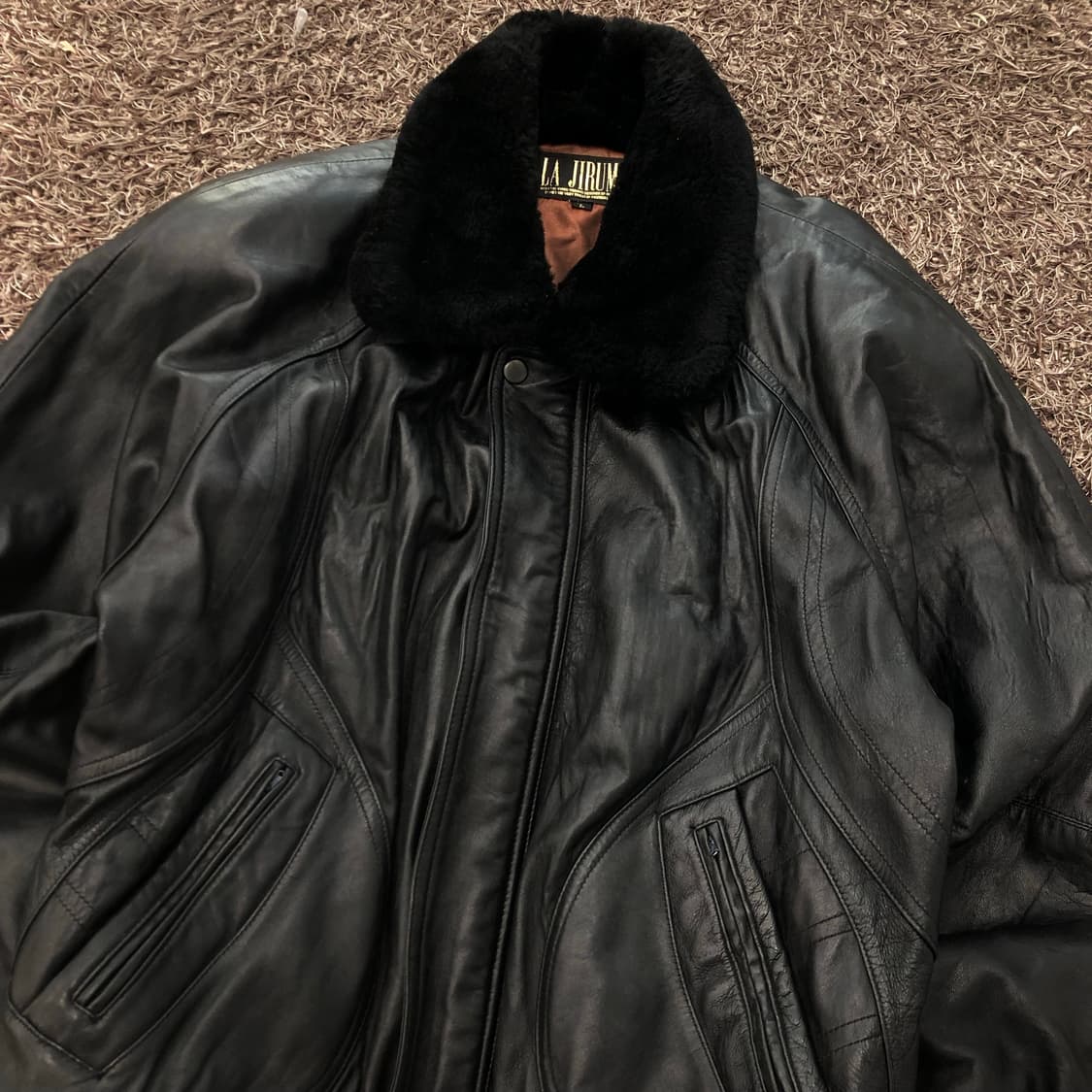 빈티지 양가죽 봄버 레더 가죽 자켓 상품이미지2