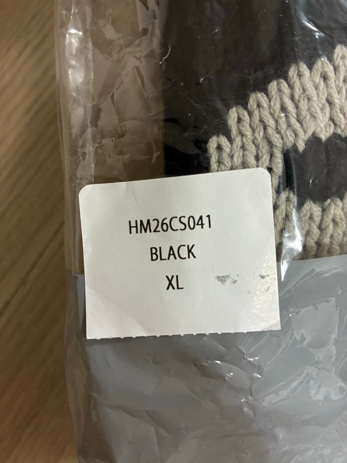 휴먼메이드 로우 게이지 니트 블랙 XL 상품이미지9