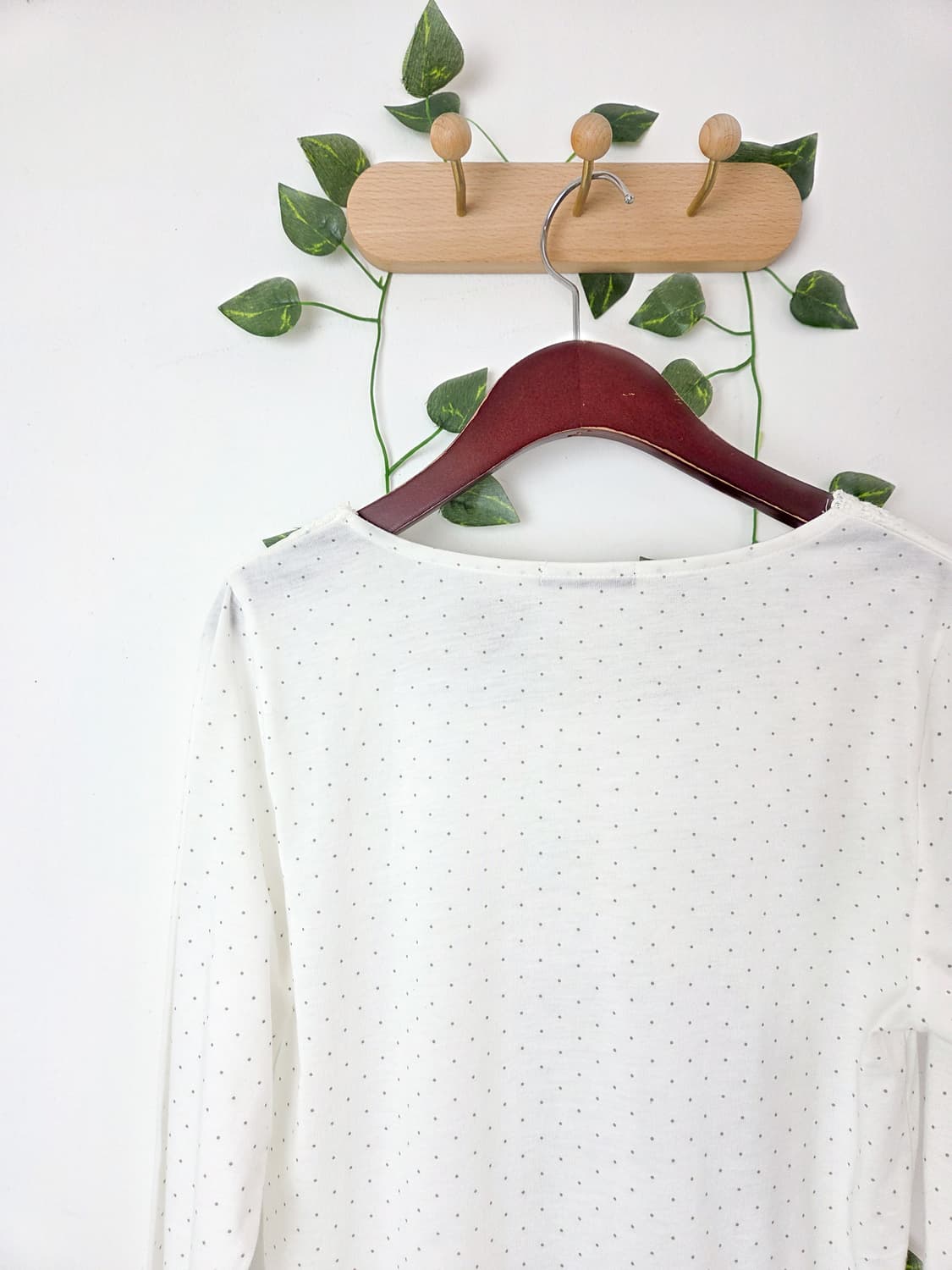 comfort basic 스퀘어넥 도트 슬리브 상품이미지6