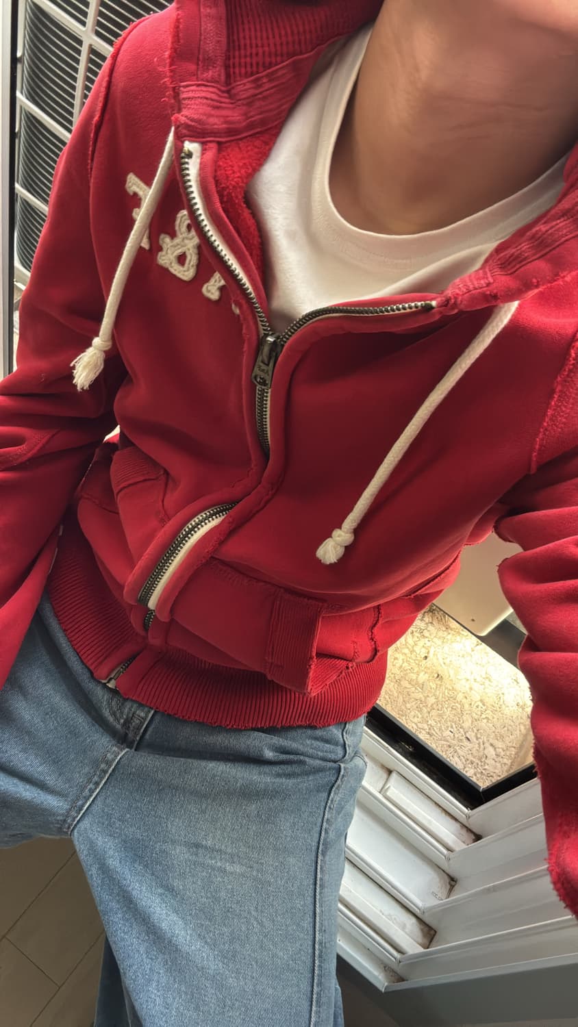 에베크롬비 데미지 디테일 후드직업 상품이미지2