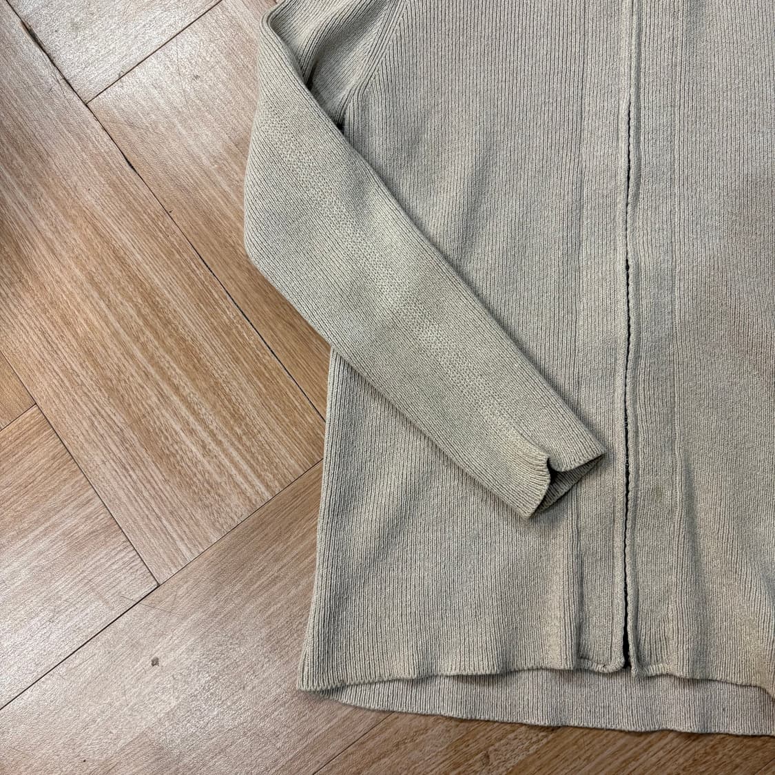 씨피컴퍼니 오트밀 니트 고글 후디 자켓 상품이미지4